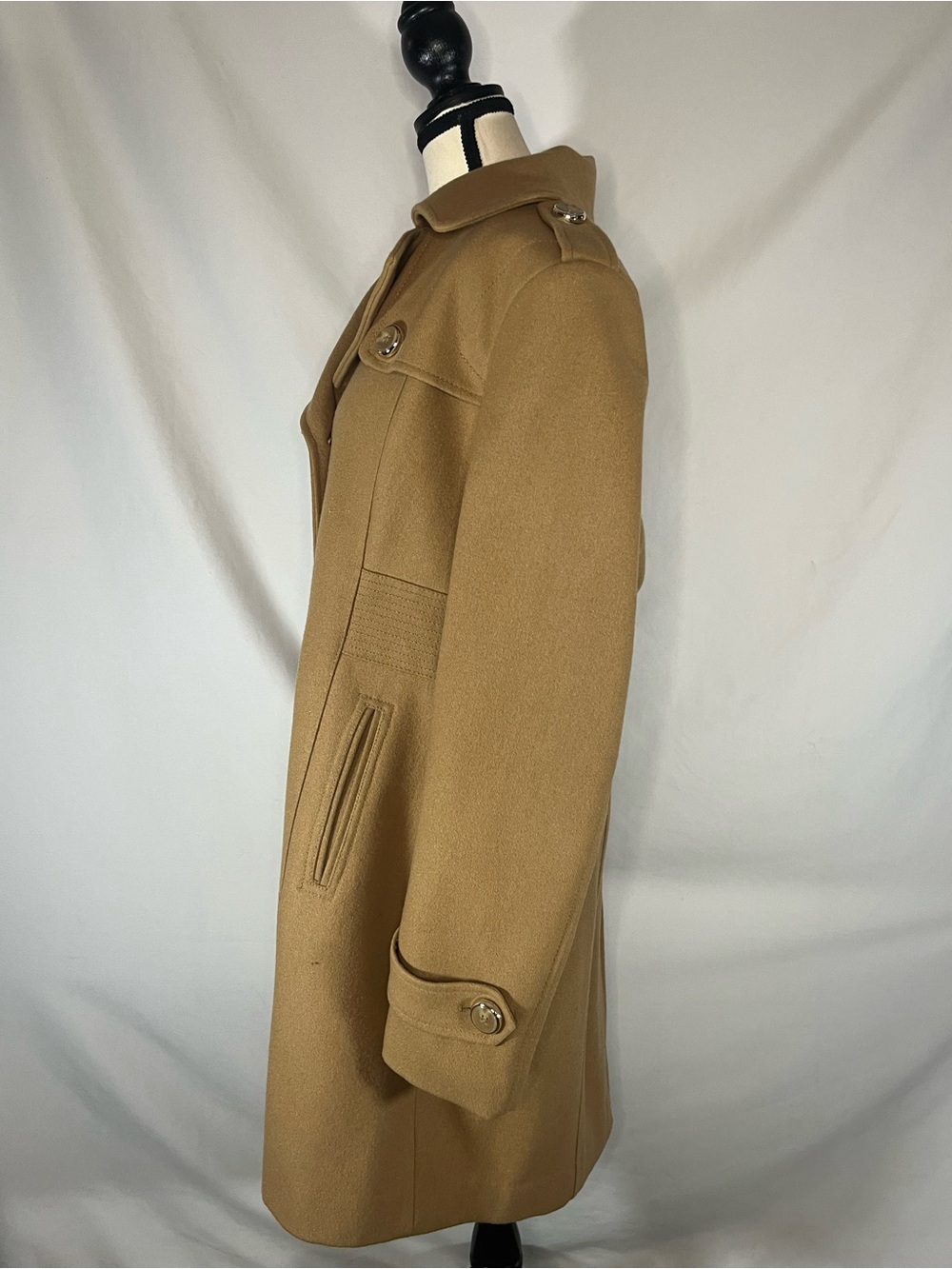 Kenneth Cole New York Women’s Wool Blend Mid-Length Trench Style Coat Size 16 - Picture 5 of 11